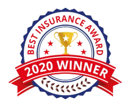 Best Insurance Award 2020 Winner badge